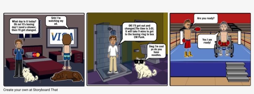 Night Time Box Punch Cm Punk - Cartoon, transparent png download