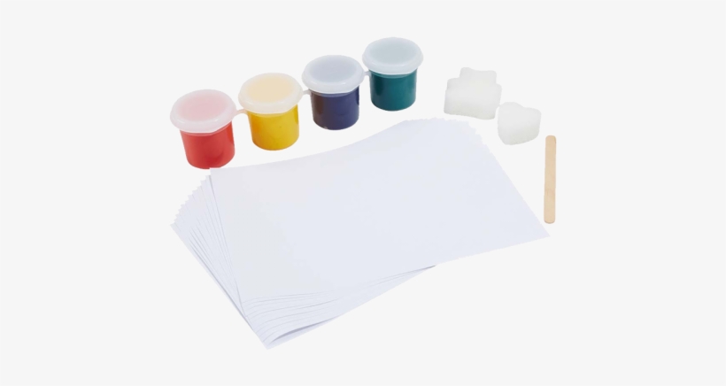 19 Pcs Washable Finger Paint Set - Construction Paper, transparent png download