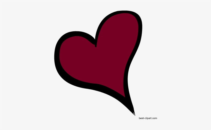 Heart With Thick Black Outline Clip Art - Heart, transparent png download