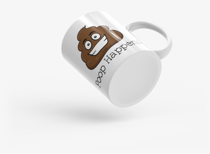 Poop Happens Poop Emoji Ceramic Mug - Mug, transparent png download