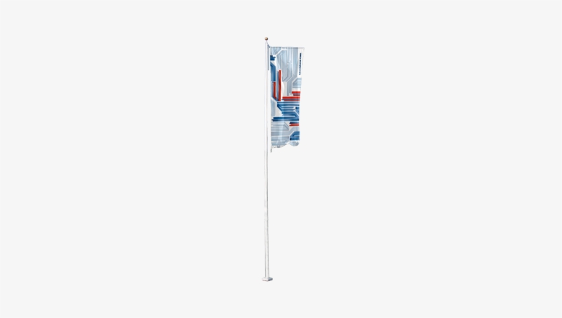 The Fiberglass Flagpole With Banner Arm Is A Permanent Flagpole