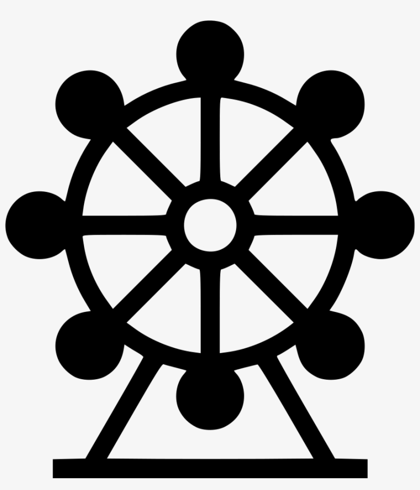 Ferris Wheel - - Marine Steering Wheel Silhouette, transparent png download