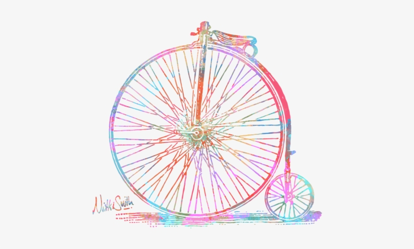 Click And Drag To Re-position The Image, If Desired - Black And White Vintage Bicycle, transparent png download