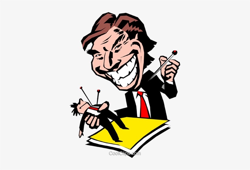 Cartoon Man With Voodoo Doll Royalty Free Vector Clip - Cost, transparent png download