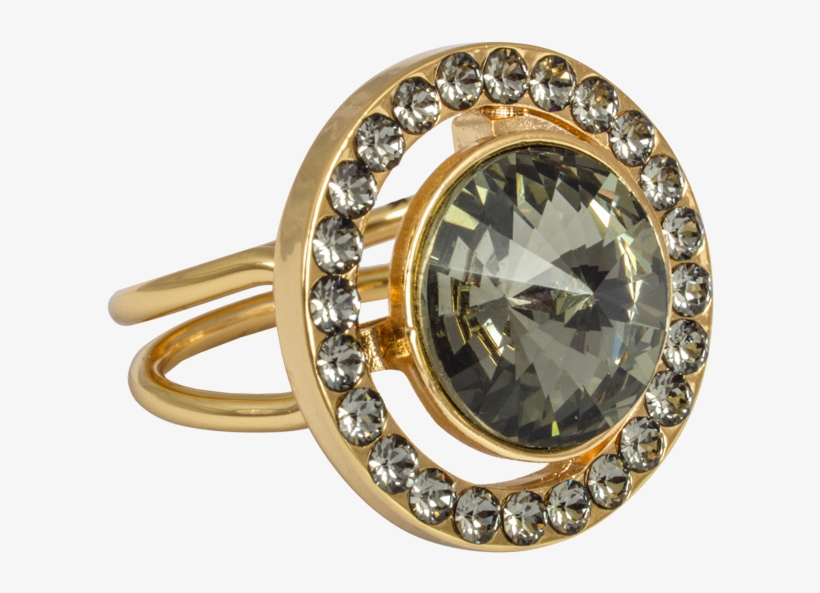 Ioaku Ring Swarovski Gold Smoke - Swarovski, transparent png download