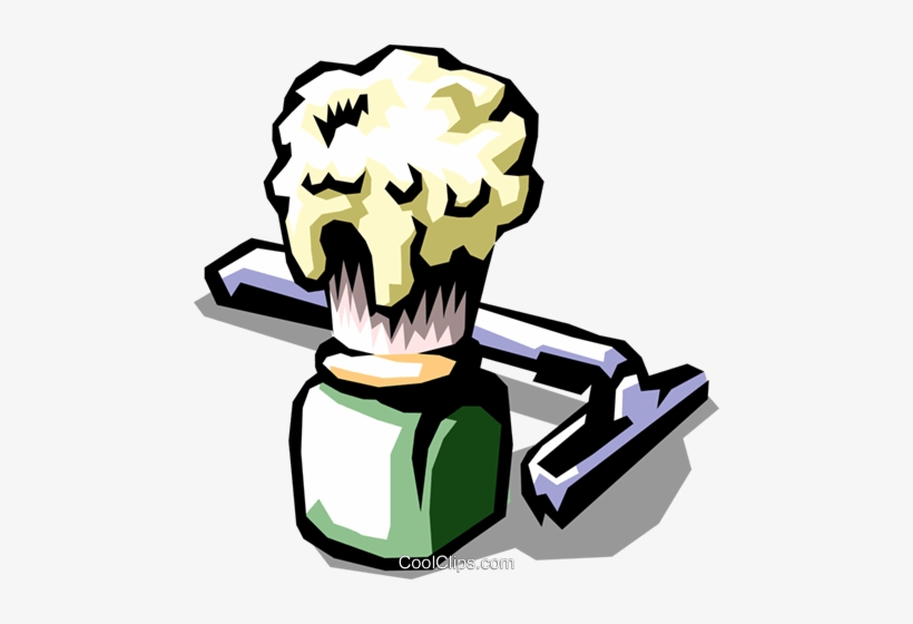 Razor With Shaving Cream Brush Royalty Free Vector - Shaving Clipart