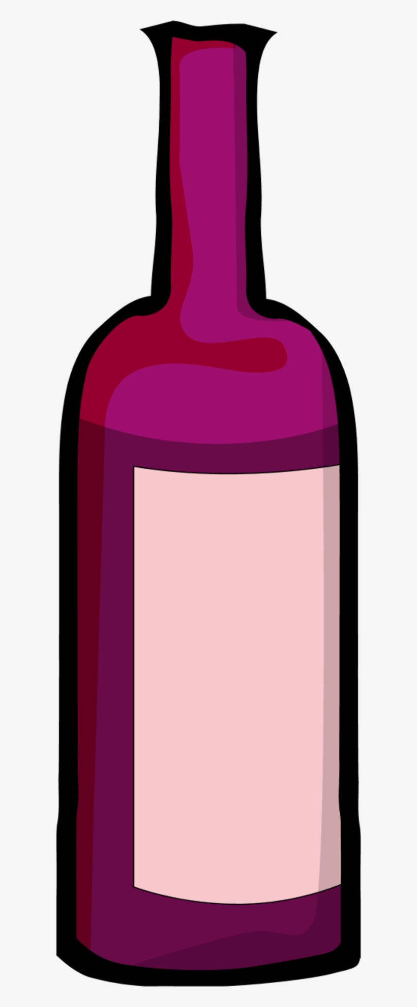 Vector Clip Art - Pink Wine Bottle Clip Art, transparent png download