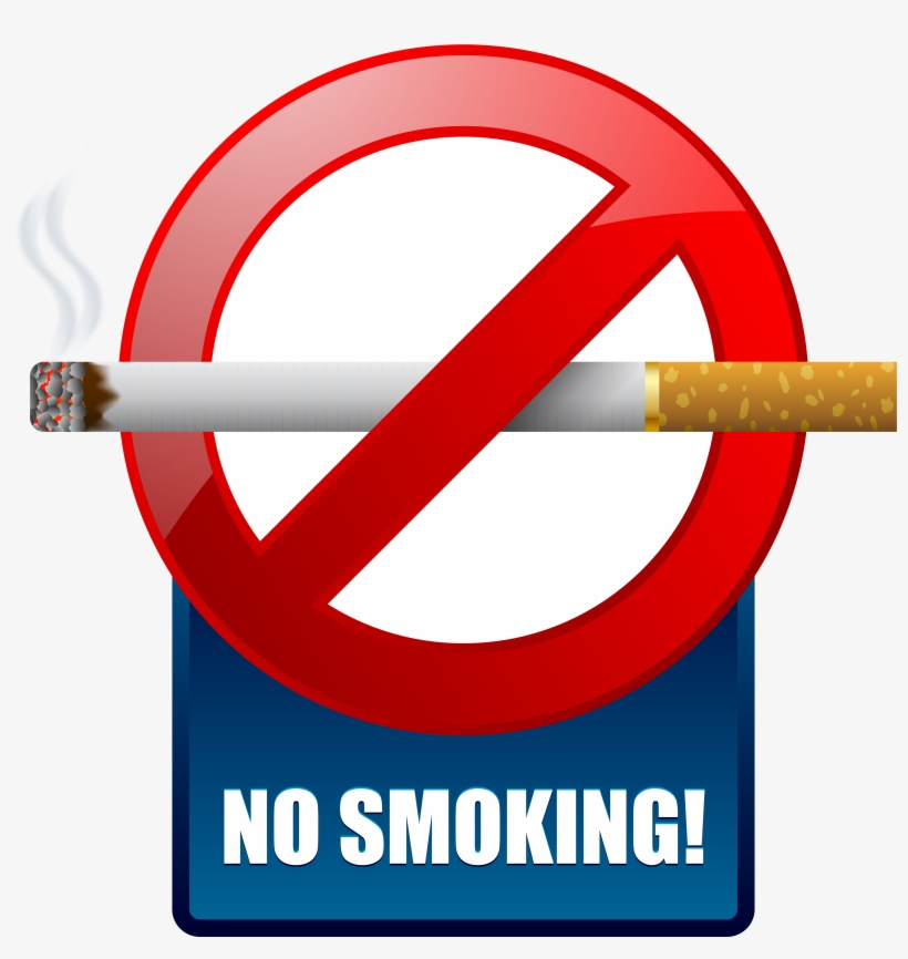 Blue No Smoking Warning Sign Png Clipart - No Cigarette, transparent png download