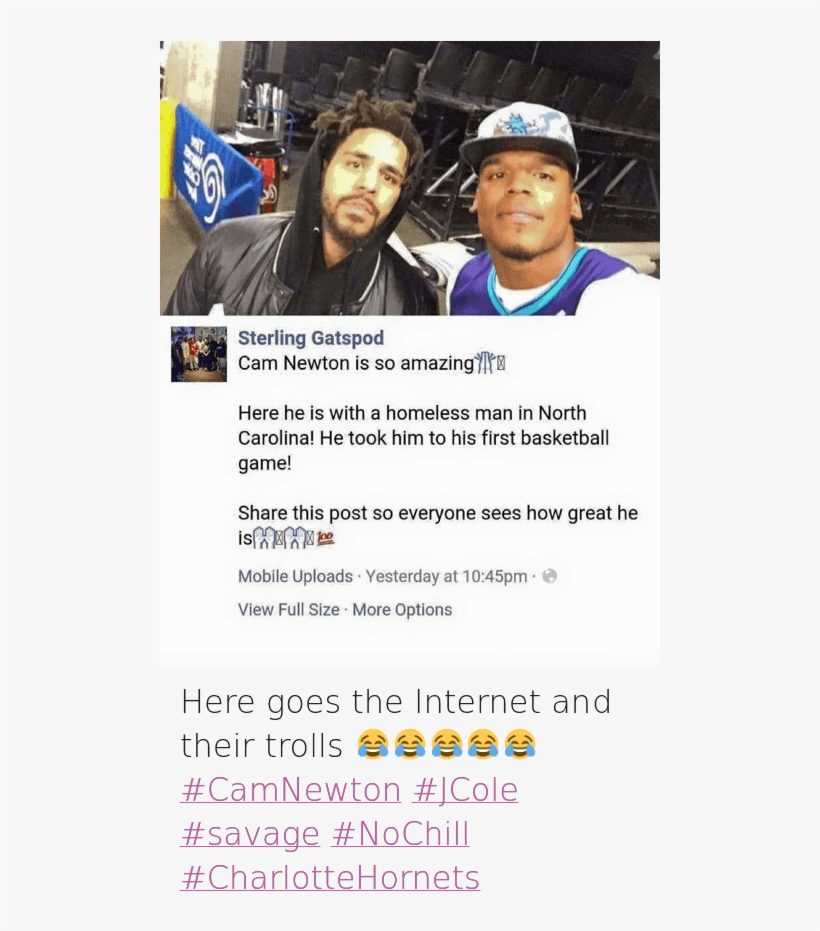 Basketball, Cam Newton, And Carolina Panthers - Cam Newton And J Cole, transparent png download