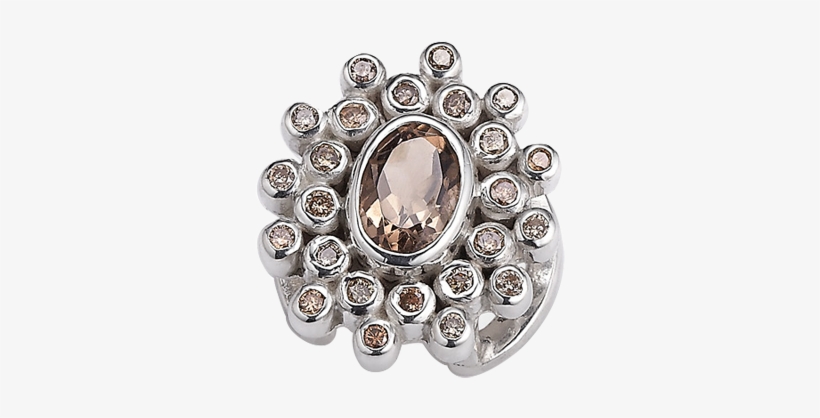 "smoke And Mirrors" Slide Charm From Bonn Bons By Lori - Engagement Ring, transparent png download