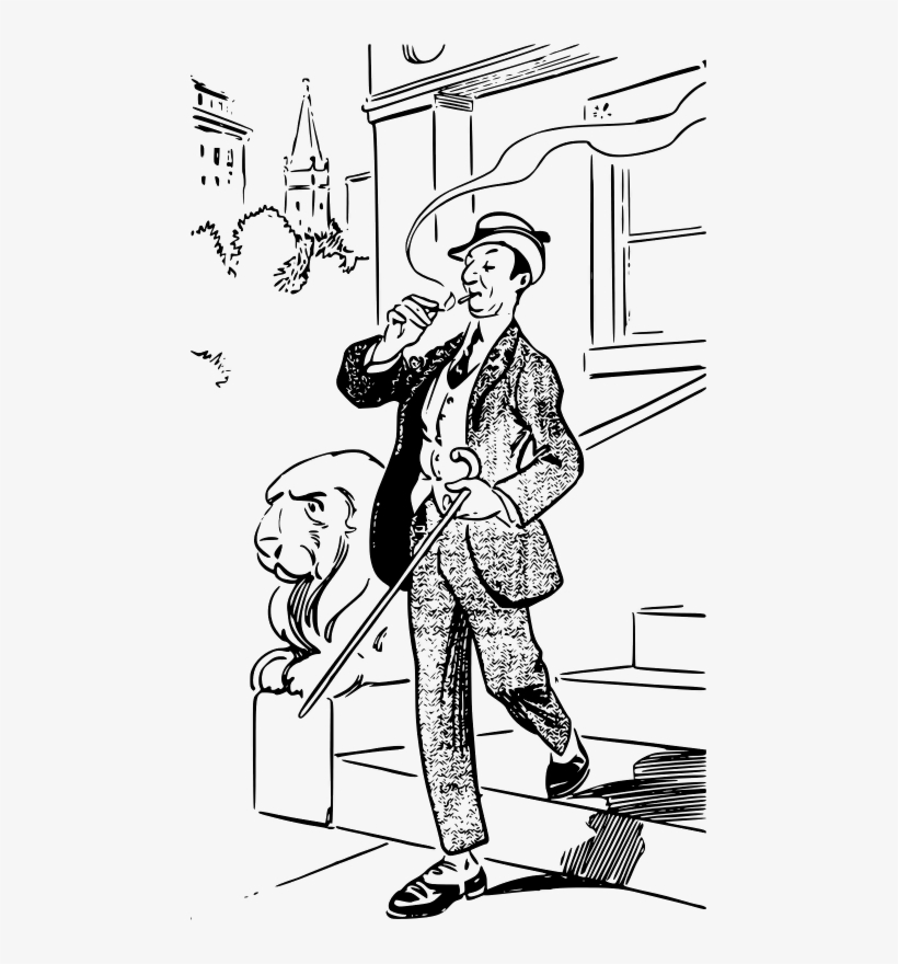 Men Smoking - Smoking Man Png, transparent png download