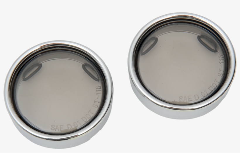 Drag Specialties Pair Chrome Bullet Smoked Trim Ring - Deuce-style Turn Signal Deep-dish L... - Drag Specialties, transparent png download