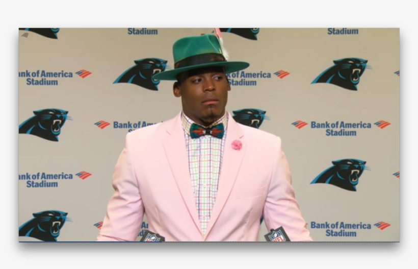 Cam Newton Looks Like Candyland's Mob Boss - Sports Coverage Nfl Micro Fiber Pillow Case Logo; Carolina, transparent png download