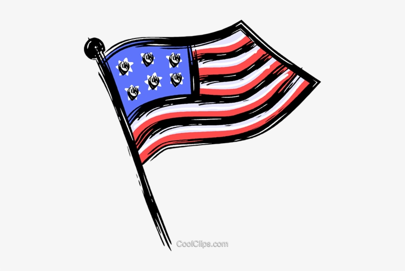 Bandeira Americana Livre De Direitos Vetores Clip Art - Bandeira Americana Vetor Png, transparent png download