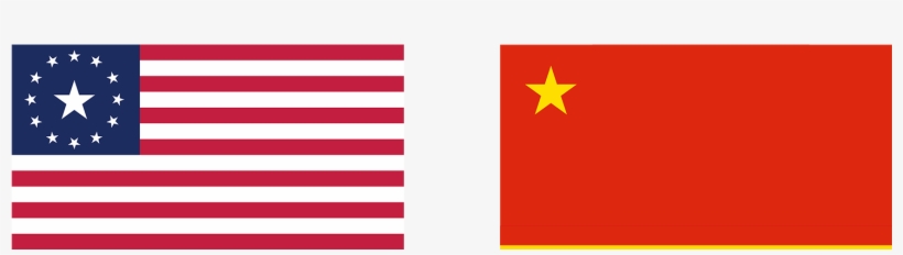 Bandeira Dos Eua E A Bandeira Do Exército Chinês (direita) - China Vs Usa Fallout, transparent png download