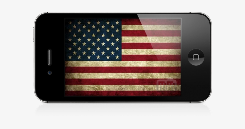 Bandeira Dos Eua Dentro Do Iphone 4s - Vintage American Flag Hd, transparent png download