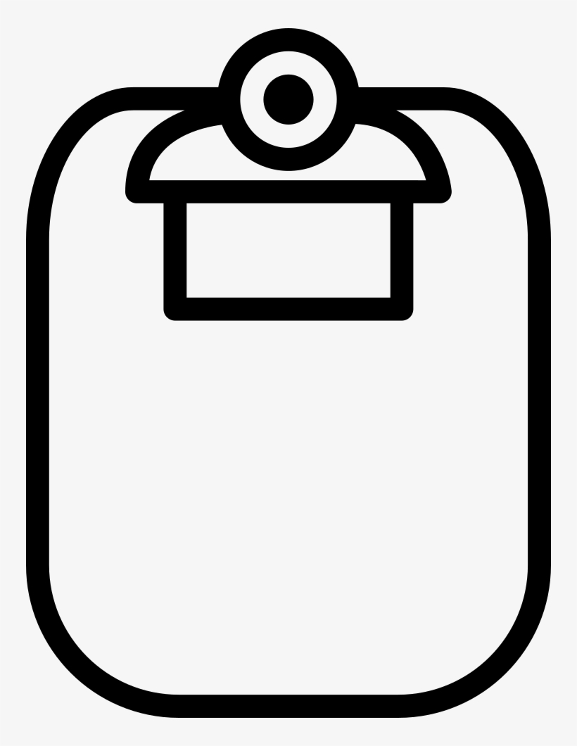 Empty White Clipboard Comments - Thin Black And White Clipboard Icon, transparent png download