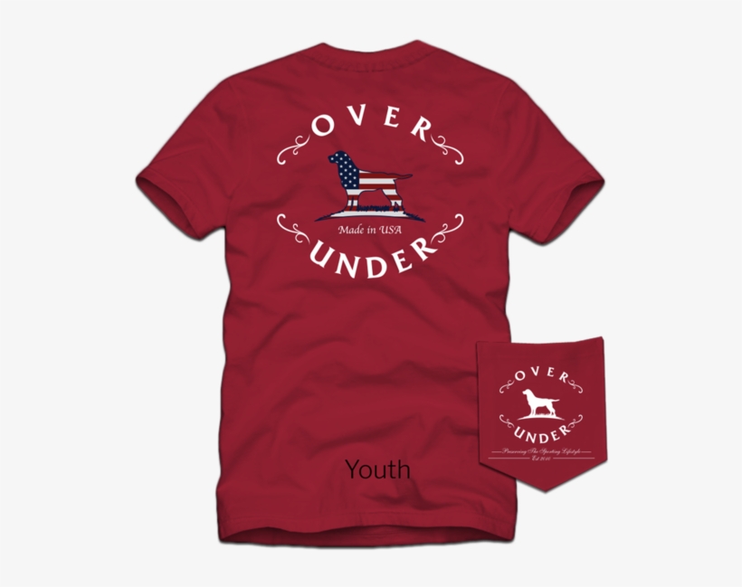 S/s Youth Flag Logo Garnet - Over And Under Shirts, transparent png download