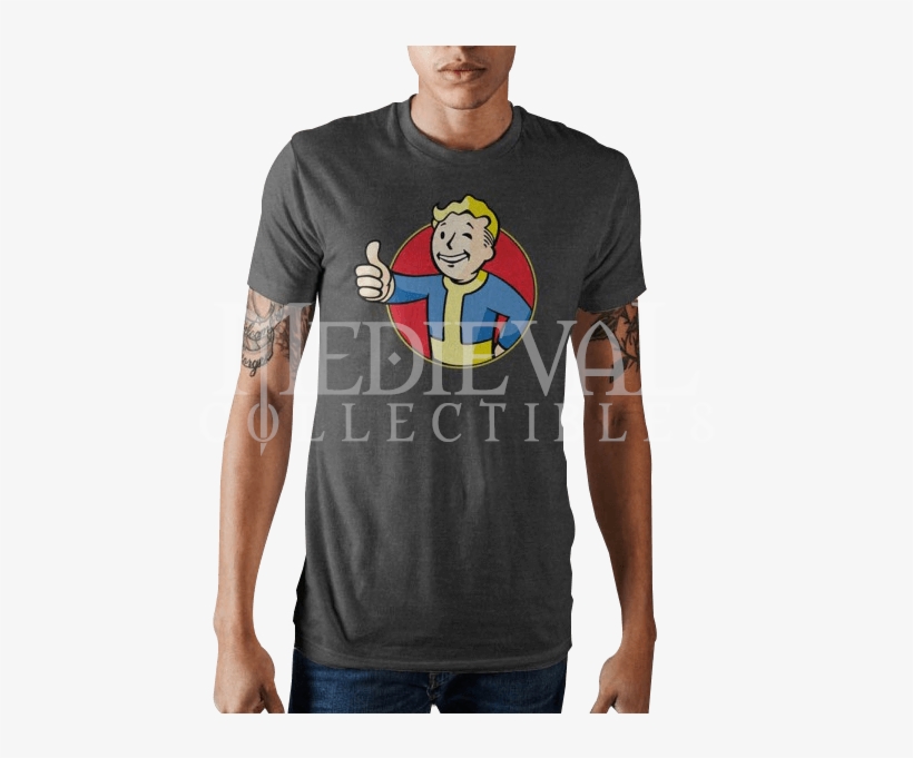 Fallout Vault Boy Mens T-shirt - Htc Vive Eco Black Vr Goggles (pc), transparent png download