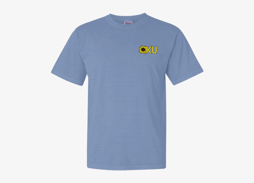 Kansas Jayhawks Sunflower Border Design Comfort Colors - Active Shirt, transparent png download