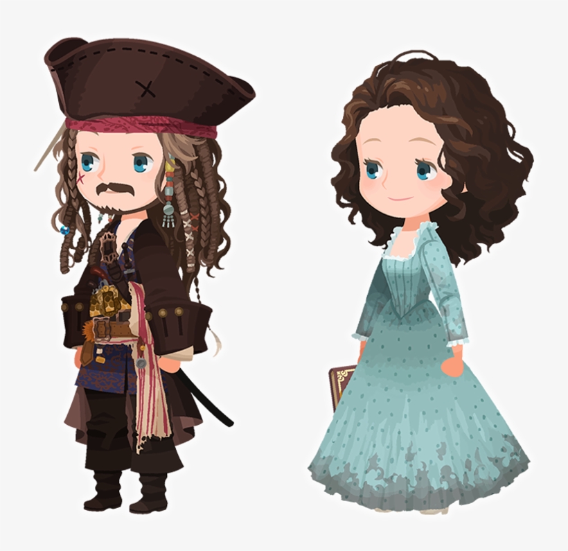 Board The Black Pearl As Jack Sparrow & Carina Smyth - Kingdom Hearts Union Χ Costumes, transparent png download