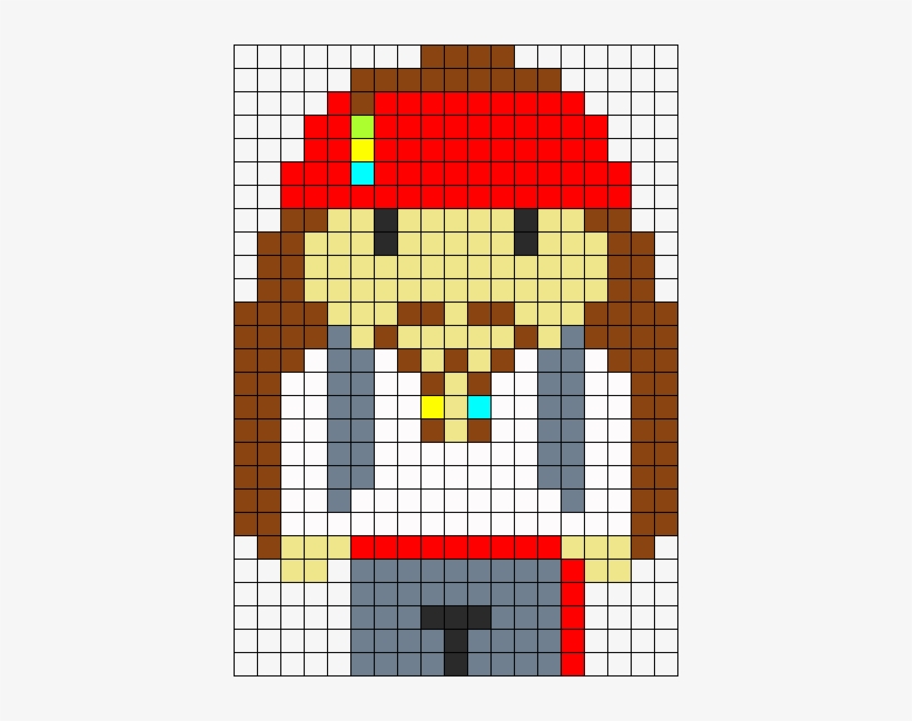 Jack Sparrow Perler Bead Pattern / Bead Sprite - Minecraft Jack Sparrow Pixel Art, transparent png download