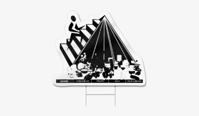 Food Pyramid Shaped Sign - Mypyramid: Steps To A Healthier You (small Poster), transparent png download