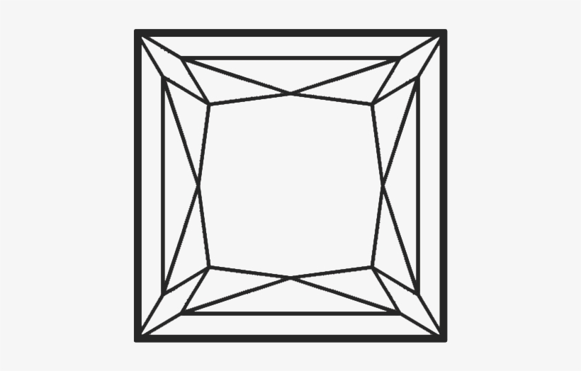 By Cut - Princess Diamond Icon Png, transparent png download