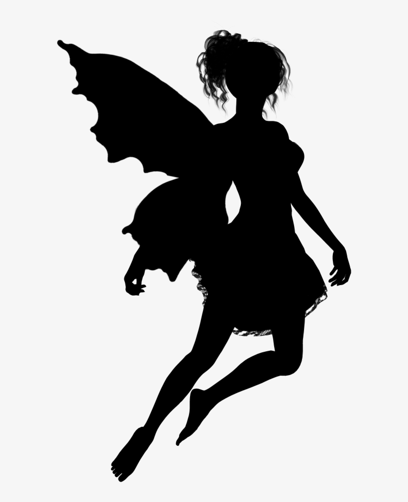 Fairy Silhouette, Elves, Clay Crafts, Decoupage, Paper, - Silhuetas De Fadas Voando, transparent png download