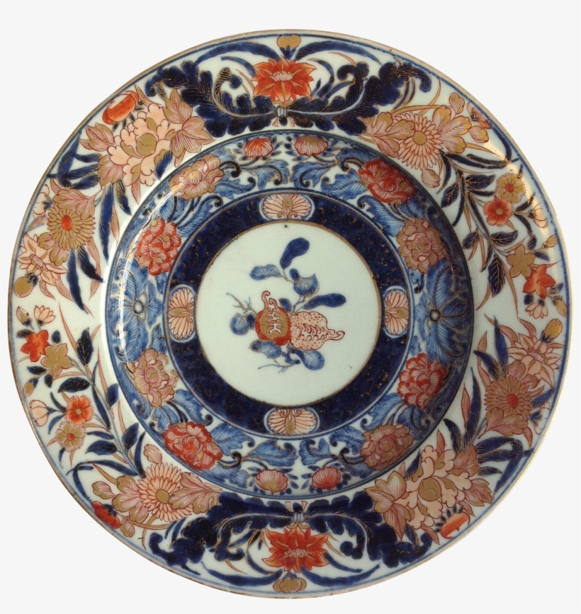 Antique Imari Flower Buds Shallow Dish Mythic Land - Imari Ware, transparent png download