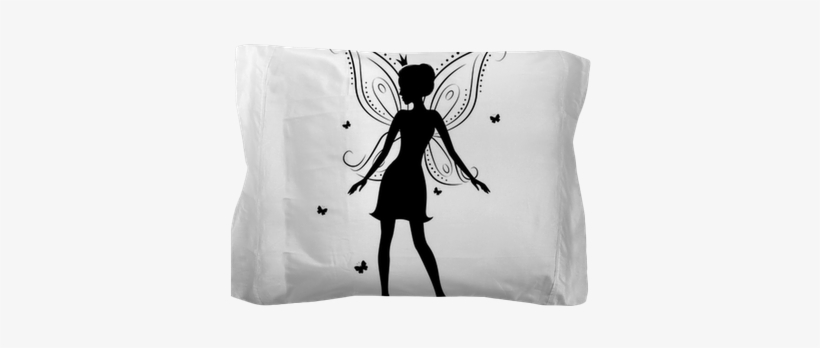 Beautiful Fairy Silhouette On A White Background - Fairy Silhouette White Background, transparent png download