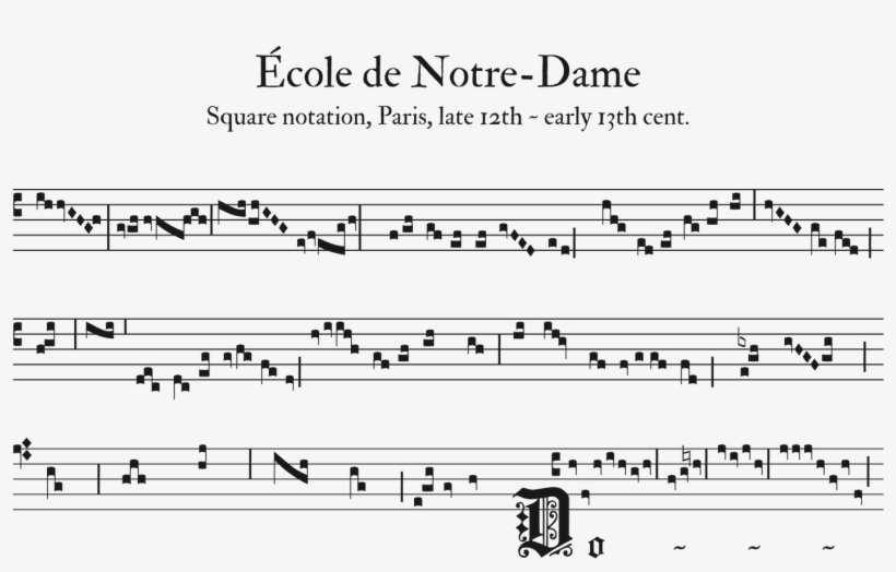 A Typical Example Of The Ars Antiqua/école De Notre-dame's - Early Music Notation, transparent png download