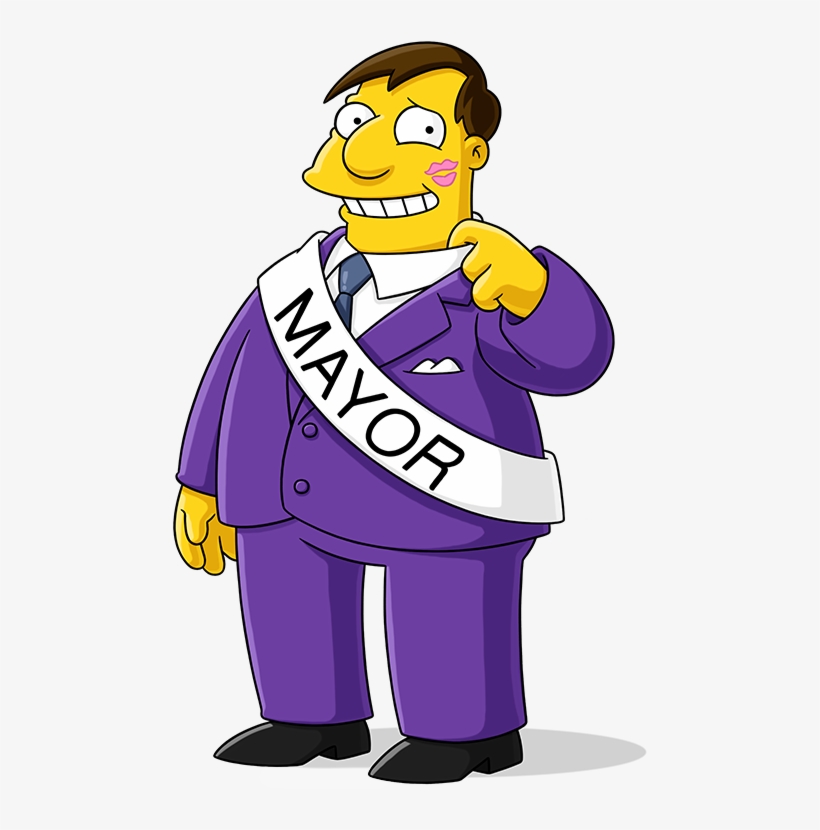 Mayor Joe Quimby Simpsons Quimby Transparent Png 550x960