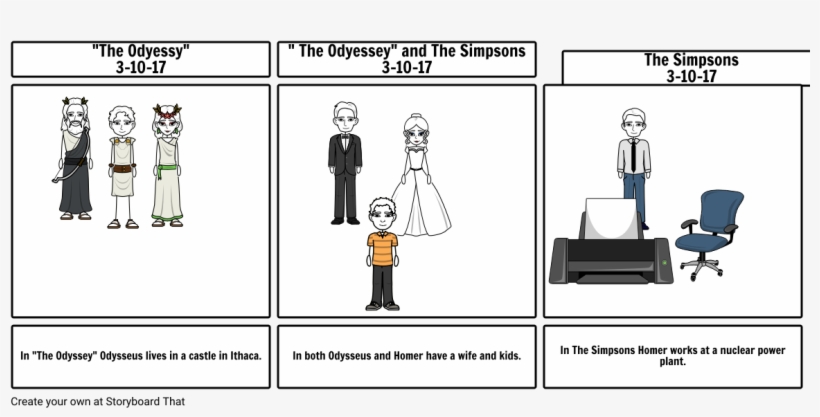 The Odyssey And The Simpsons - Cartoon, transparent png download