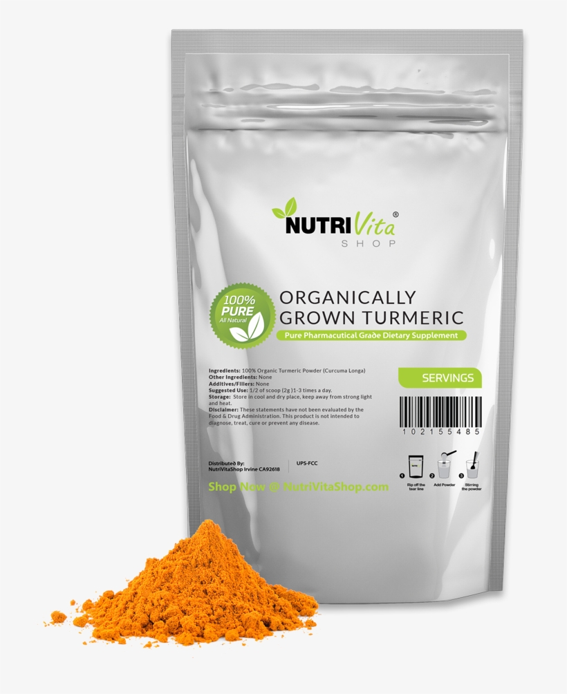Organic Turmeric Root Powder 100% Pure - Protein Non Gmo, transparent png download
