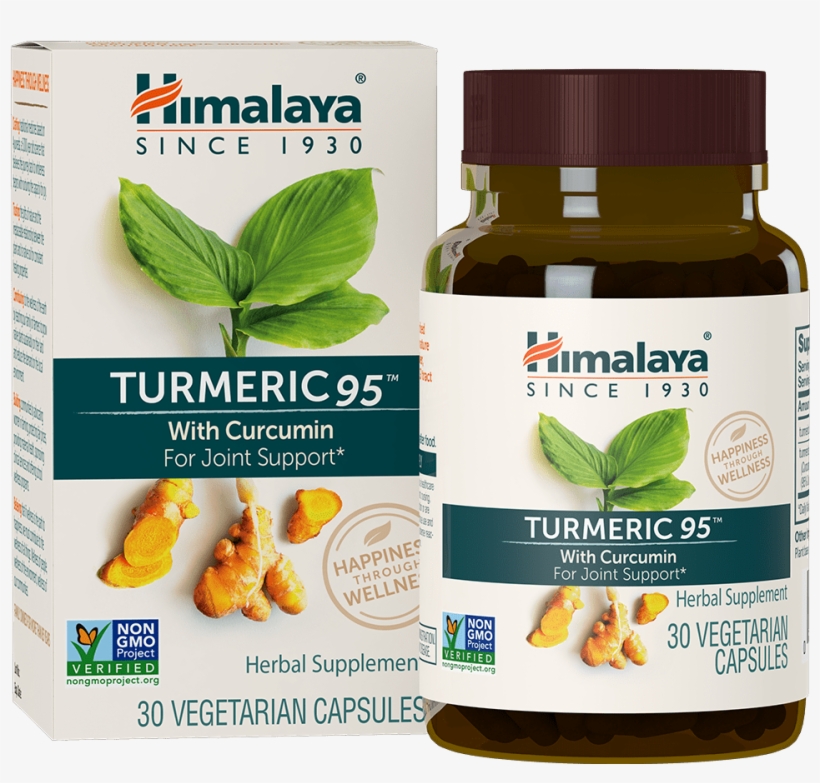 Turmeric 95™ Bottle - Himalaya Herbal Healthcare Turmeric 30 Veg Caps, transparent png download