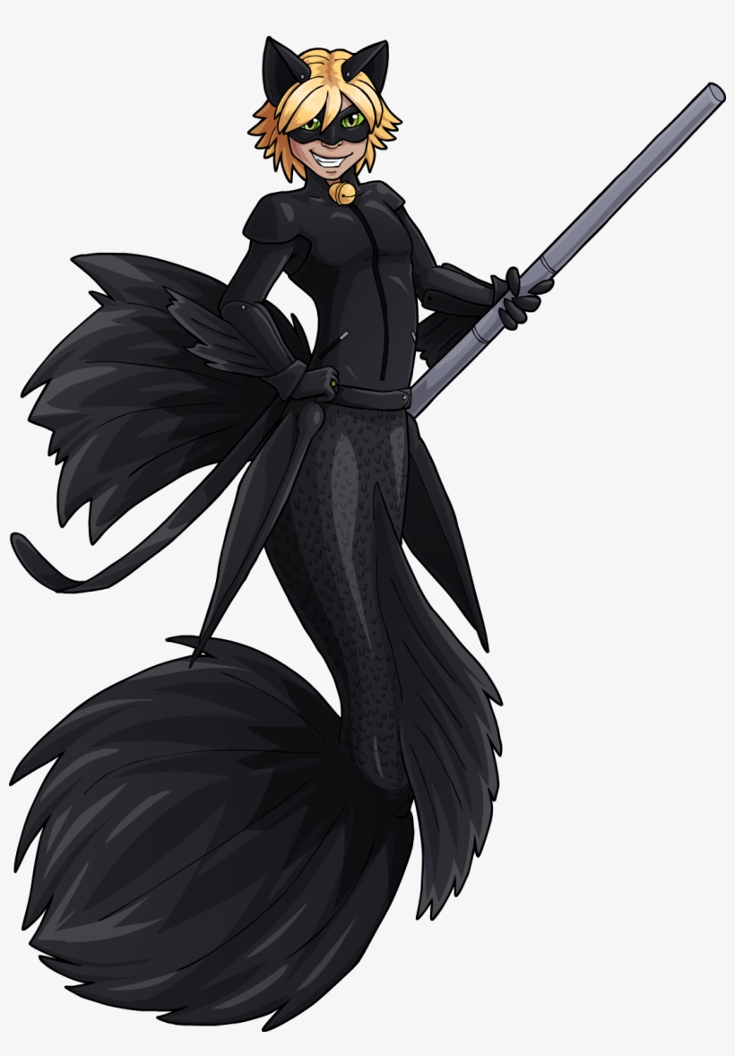 Mer-chat Noir - Comics, transparent png download