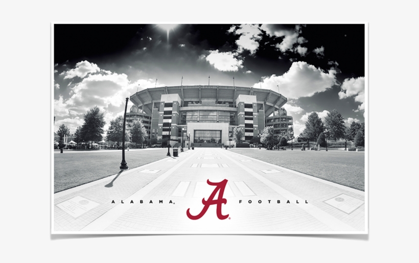 Alabama Crimson Tide Bryant-denny‰ã¢ Black & White - Bryant-denny Stadium, transparent png download
