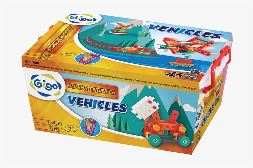 7330p B - Gigo: Junior Engineer (79pc) Set, transparent png download