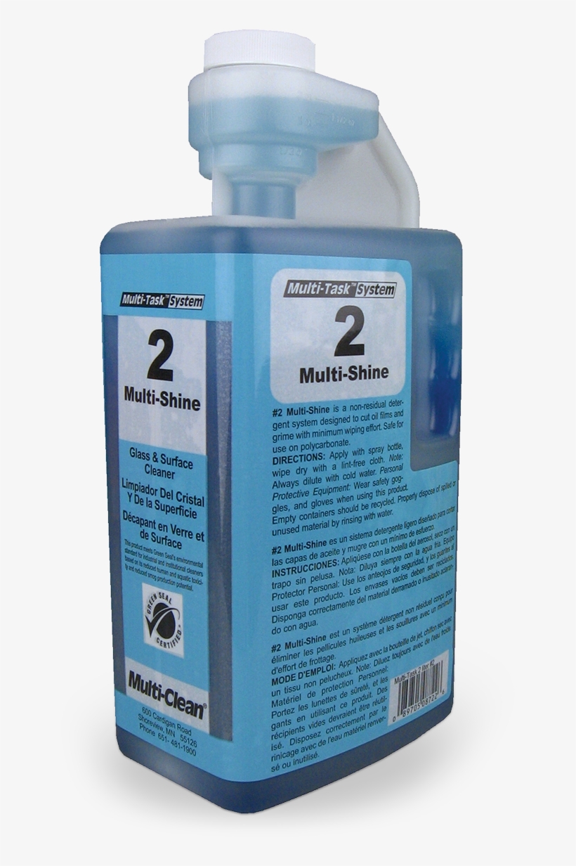 Multi-shine Glass & Surface Cleaner As Shown In The - Plastic Bottle, transparent png download