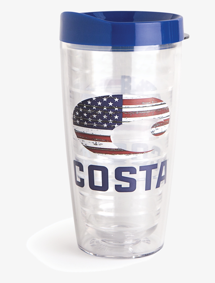 Costa Del Mar Costa Flag Tumbler, Angle - Costa Shield Trucker Hat Black With Blue Adjustable, transparent png download