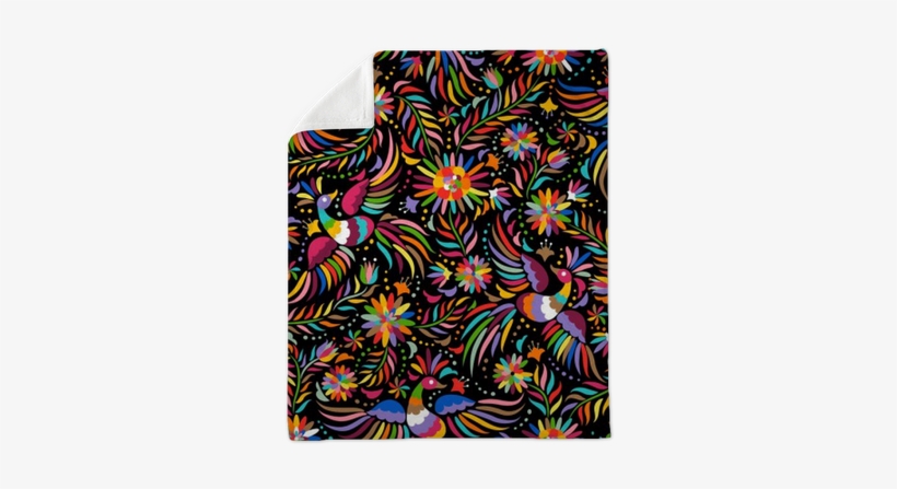 Mexican Embroidery Seamless Pattern - Mexican Flowers Background, transparent png download