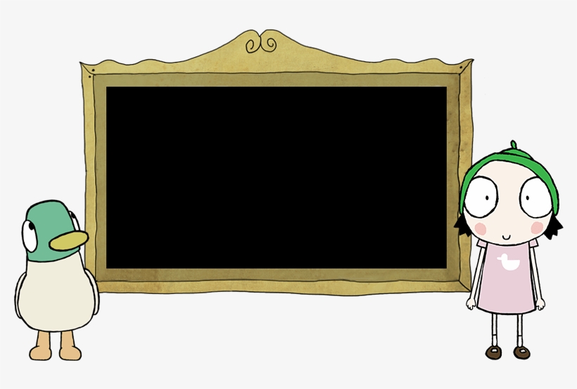 Sarah & Duck At Blackboard Png - Portable Network Graphics, transparent png download