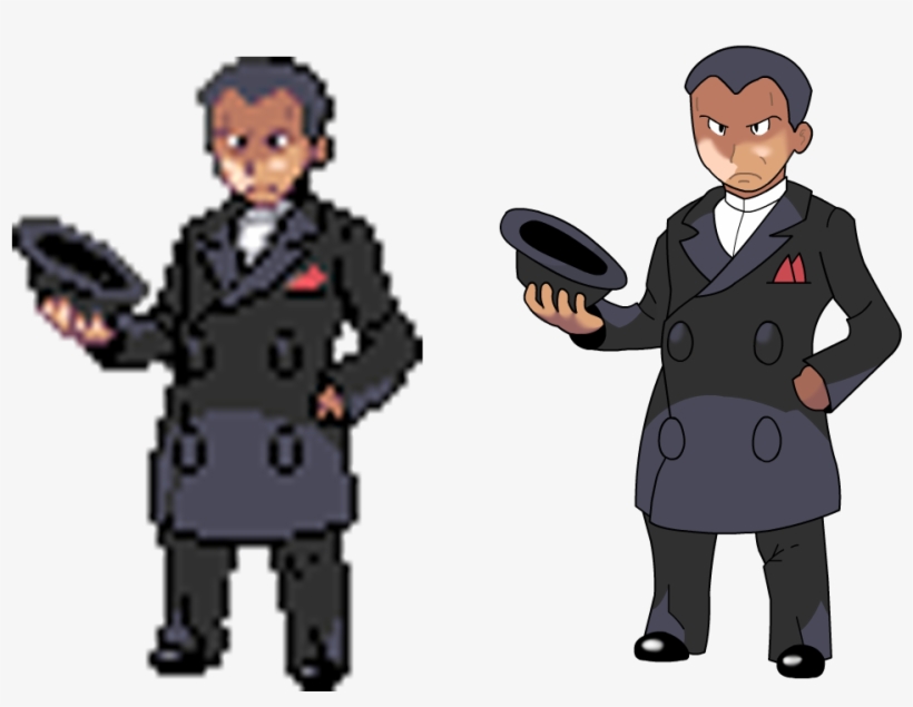 My Attempt At Making A Vector Image Of Giovanni's Hgss - Pokemon Giovanni Sprite, transparent png download