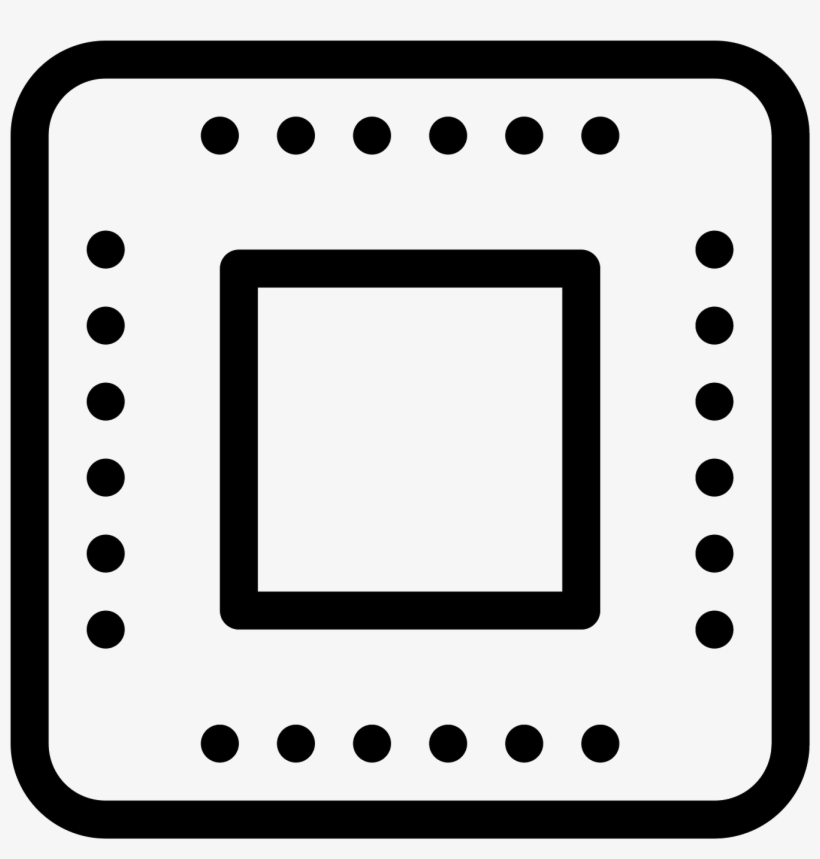 Microchip Vector Black And White - Central Processing Unit, transparent png download