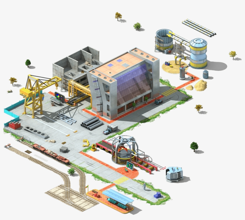 Microchip Plant Construction - Scale Model, transparent png download
