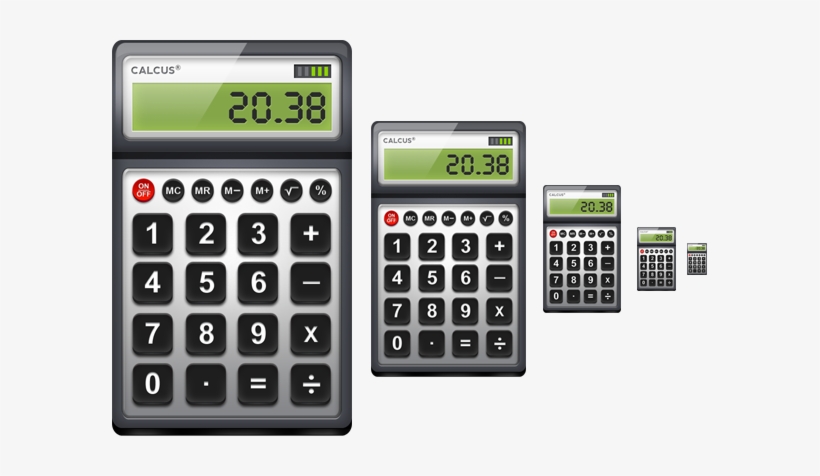 Preview Of The Calculator Icons - Calculator Psd, transparent png download