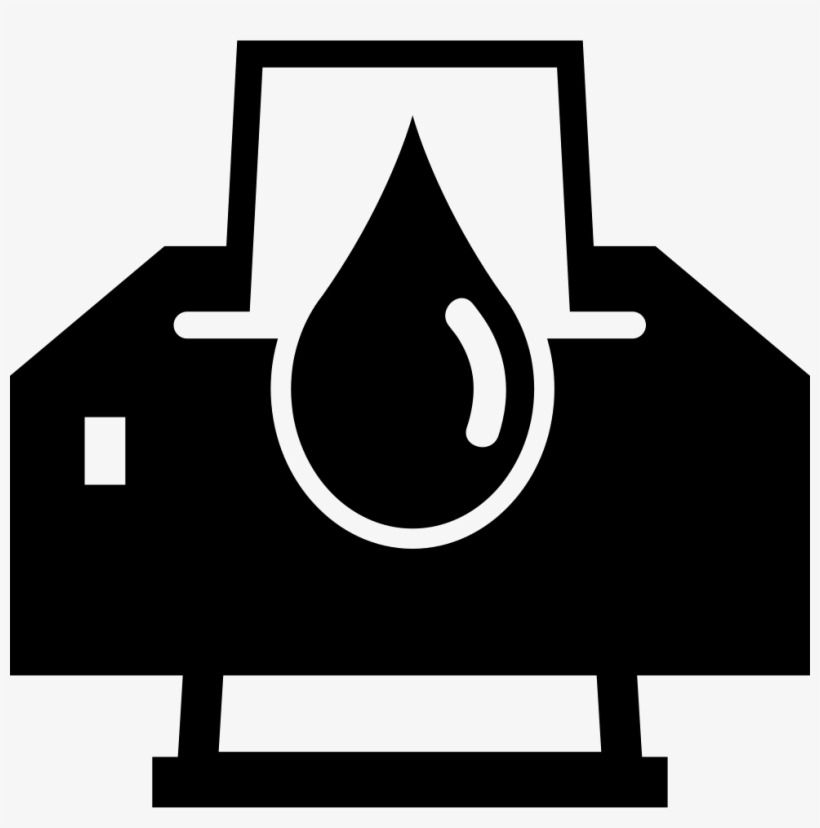 Printer With Paper Inside And An Ink Drop In Front - Manque D Encre Imprimante, transparent png download