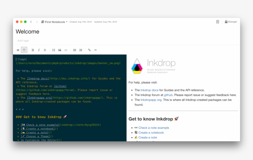 Inkdrop Supports Live Preview Of Note - Side-by-side Assembly, transparent png download