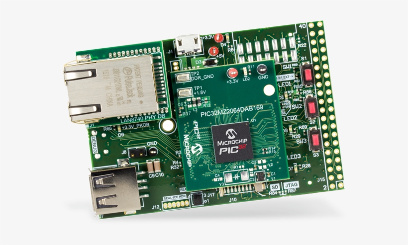 Microchip Technology Pic32mzda Series Starter Kit - Microchip Pic32mz Embedded Graphics Crypto Dev Kit,, transparent png download